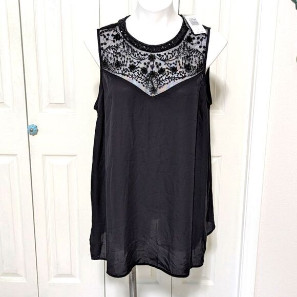 NWT Torrid Mock Neck Beaded Front Women's Tunic Tank - Picture 2 of 16